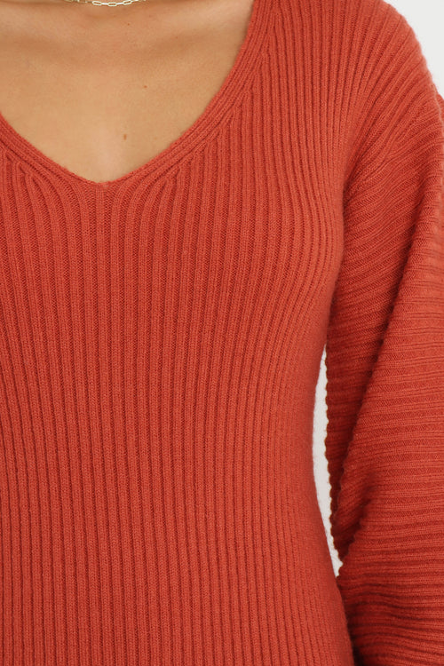 Caledonia Dress - Rust